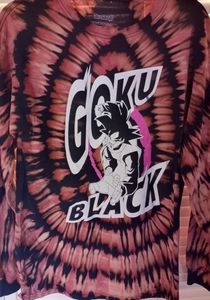 Dragon Ball Z X HTV "Goku Black" tye dye custom long sleeve tee